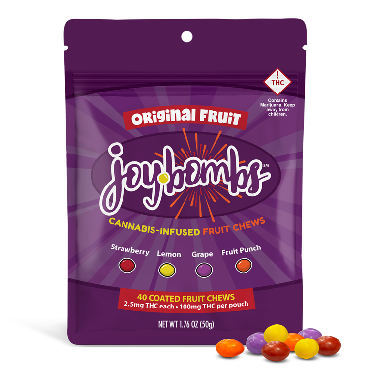 Joy Bombs Delta 9 THC Hemp Chews - Original Fruit - 40 Count